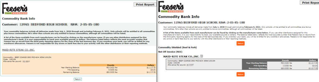 Order Entry Branding Current vs New (Recipient Agency)