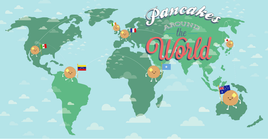 Different kinds of pancakes around the world