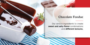 a picture of a chocolate fondue with strawberries and marshmallows