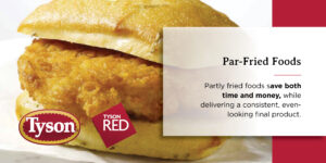 a tyson chicken sandwich on a white plate par fried