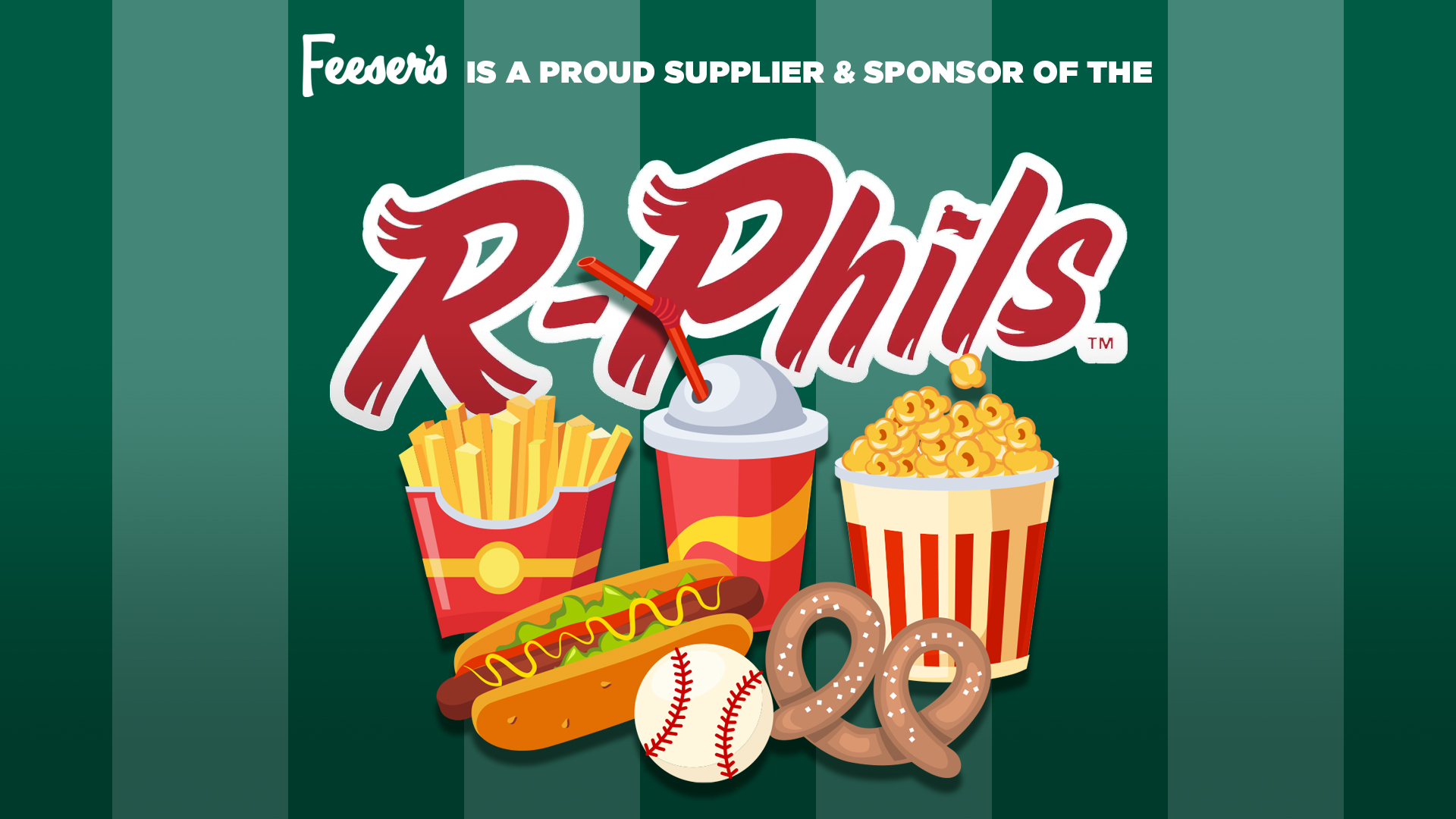 an advertisement for feeser 's is a proud supplier and sponsor of the r phils