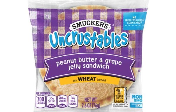 Smucker’s 2.6 Ounce Uncrustables Peanut Butter And Grape Wheat