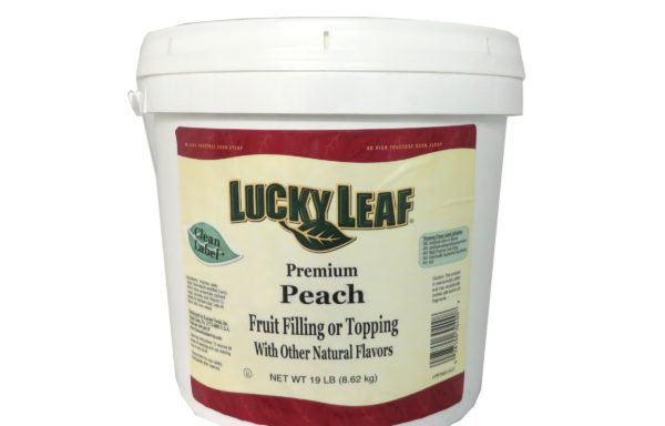 LUCKY LEAF ‘CLEAN LABEL’ Premium Peach Fruit Filling or Topping – 19# Pail