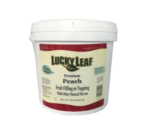 LUCKY LEAF ‘CLEAN LABEL’ Premium Peach Fruit Filling or Topping – 19# Pail