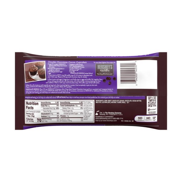 HERSHEY’S Semi-Sweet Mini Baking Chips, 12 oz., 12 ct., Display Ready Case