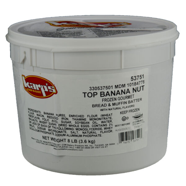 TOP BANANA NUT FROZEN GOURMET BREAD & MUFFIN BATTER 2 Count 16lb CS