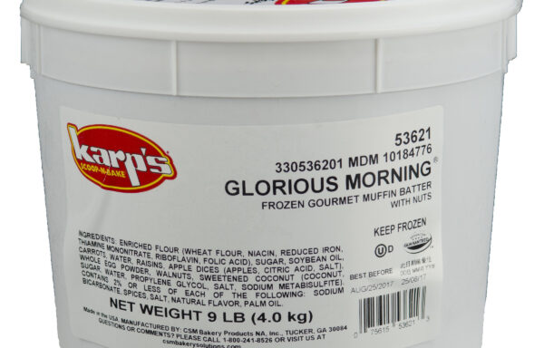 GLORIOUS MORNING FROZEN GOURMET MUFFIN BATTER 18lb CS