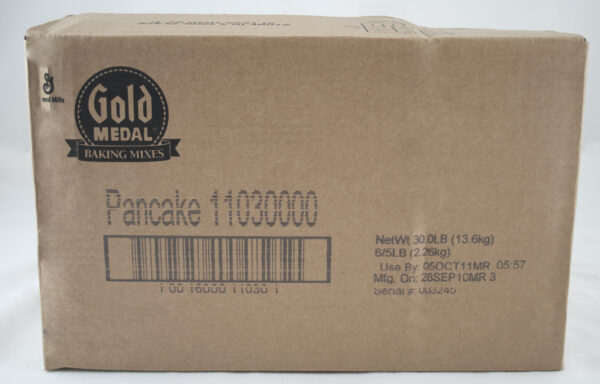 General Mills Pancake Mix Box Complete 6/5 LB