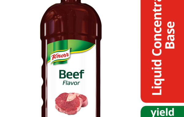 Knorr Concentrated Base Liquid Plastic Bottle Beef 32 oz, Pack of 4