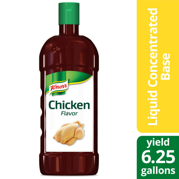 Knorr Concentrated Base Liquid Plastic Bottle Chicken 32 oz, Pack of 4