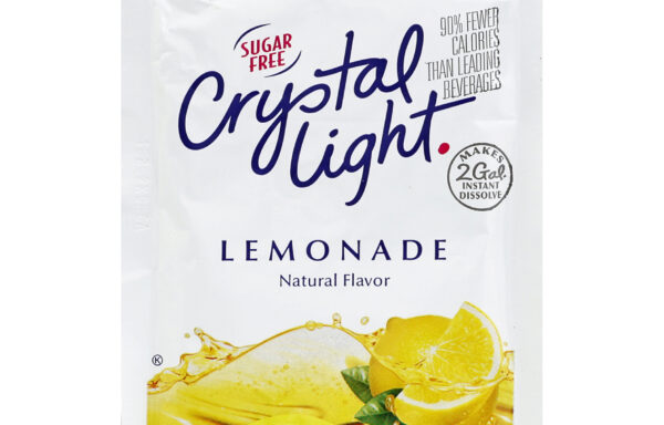 CRYSTAL LIGHT Sugar Free Lemonade Powdered Beverage Mix, 2.2 oz. Pouch (Pack of 12)