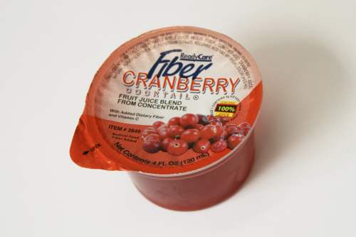 JUICE, CRANBERRY COCKTAIL BLEND 100% WITH FIBER IN PLASTIC CUP SHELF STABLE