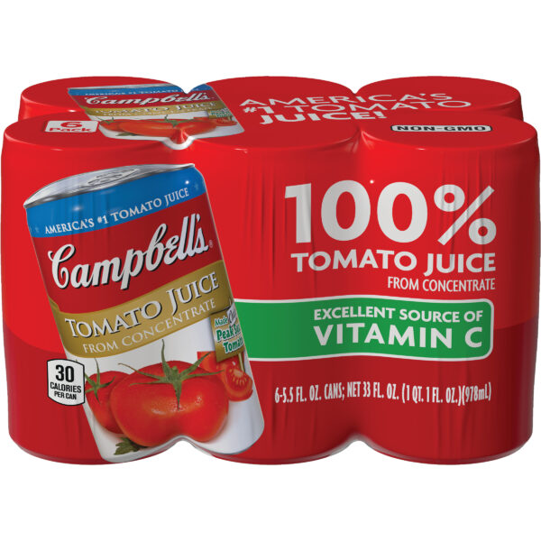 Campbell’s Tomato Juice, 5.5 oz. (8 Cases of 6 Cases)