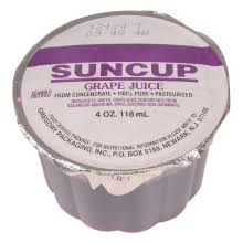 JUICE, 100% GRAPE FROM CONCENTRATE; PLASTIC CUP