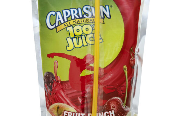 Capri Sun Fruit Punch Flavored 100% Juice Blend From Concentrate With Added Ingredient and Other Natural Flavor, 6 oz. Pouches, 40 Per Case