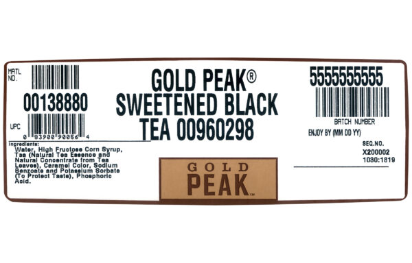 Gold Peak Sweetened Black Tea Bag in box, 2.5 Gallons