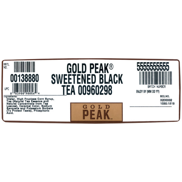 Gold Peak Sweetened Black Tea Bag in box, 2.5 Gallons