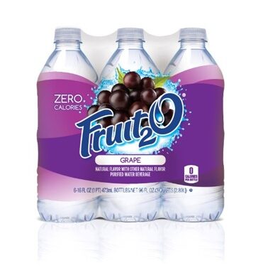 FRUIT 2O Grape 4 count case 6 bottles 16oz