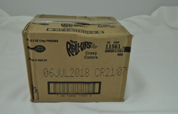 Fruit Roll-Ups Gluten Free Fruit Snacks Single Serve Pouch Reduced Sugar Crazy Colors 96/0.5 OZ