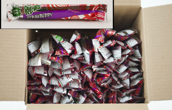 Fruit Roll-Ups Gluten Free Fruit Snacks Single Serve Pouch Reduced Sugar Strawberry 96/0.5 OZ
