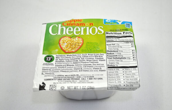 Apple Cinnamon Cheerios(TM) Cereal Single Serve Bowlpak 1 oz