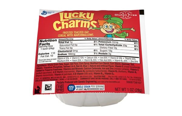 General Mills Lucky Charms Cereal with Marshmallows Bowlpak (96 ct) 1 oz