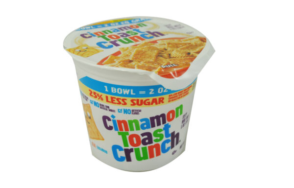 Cinnamon Toast Crunch(TM) Cereal 25% Less Sugar Single Serve K12 2oz Eq Grain