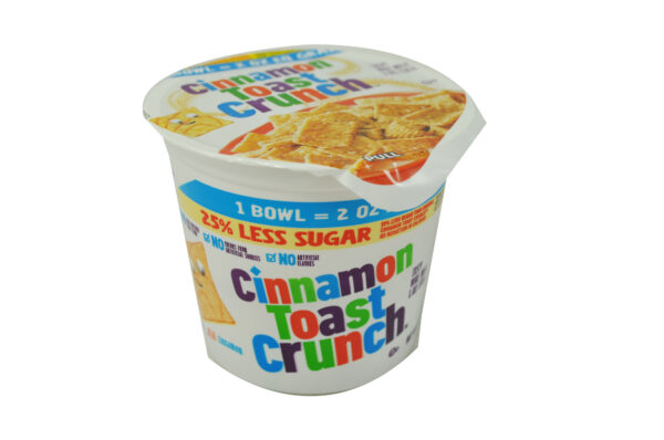 Cinnamon Toast Crunch(TM) Cereal 25% Less Sugar Single Serve K12 2oz Eq Grain