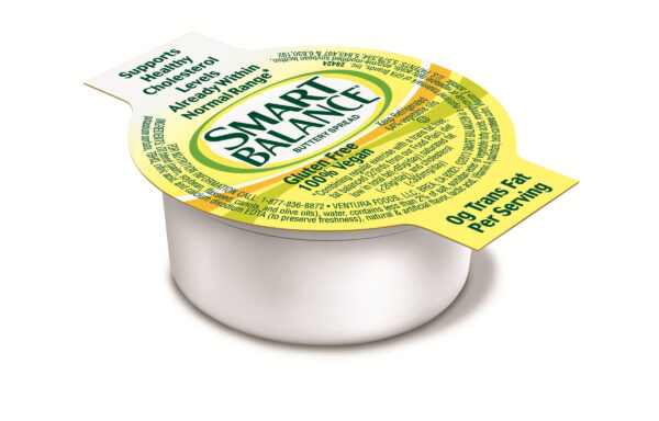 Smart Balance Buttery Spread 64% Refrigerate for Best Quality Round Portion Control Cups 600 Count / 5 gm