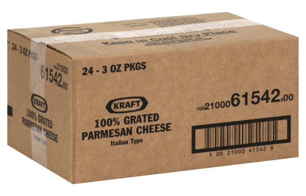 Kraft Parmesan Grated Cheese, 24 ct Pack, 3 oz Shakers