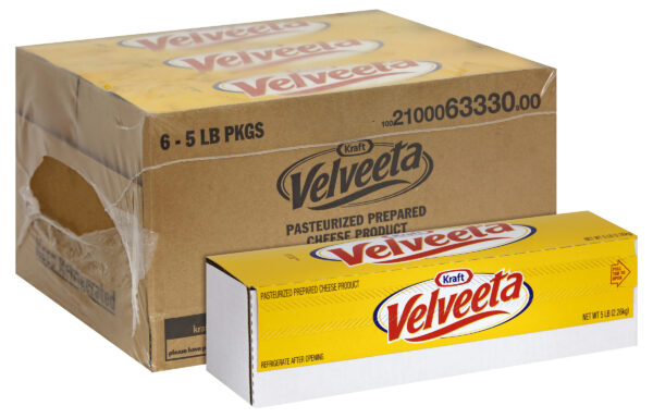 VELVEETA American Cheese Loaf, 5 Lb. (Pack of 6)