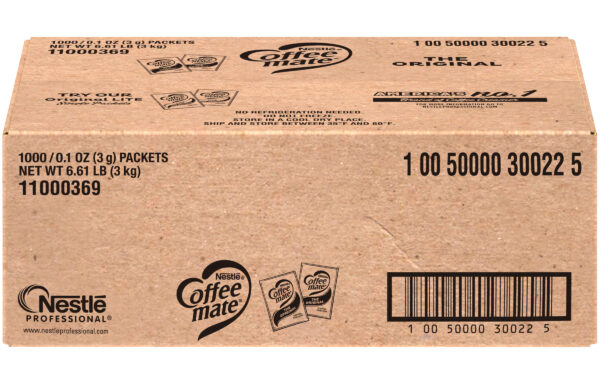 NESTLE Coffee mate Coffee Creamer Original, Powder Creamer Packets – 3g, Box of 1000