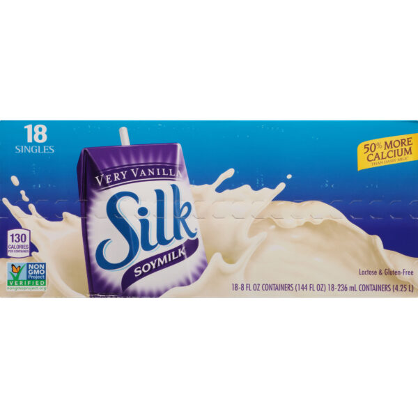 Silk Aseptic Soy 18 count / 8 ounce Very Vanilla