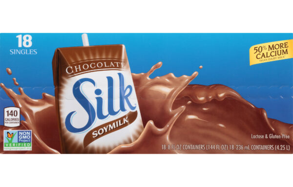 Silk Soymilk Chocolate 18/8oz, Shelf Stable