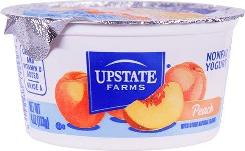 Upstate Farms Peach Nonfat Blended Yogurt 4oz