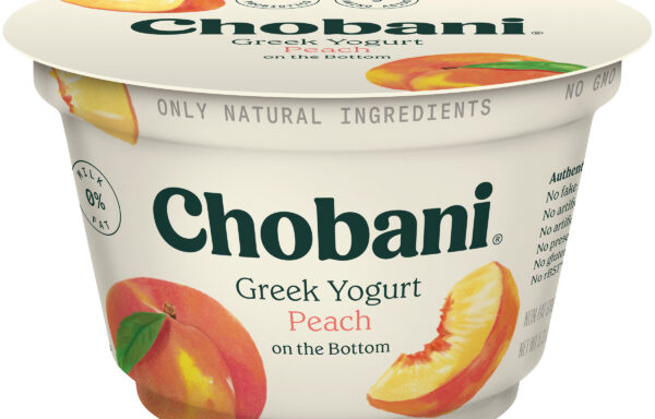 Chobani Nonfat Greek Yogurt Peach on the Bottom 5.3oz