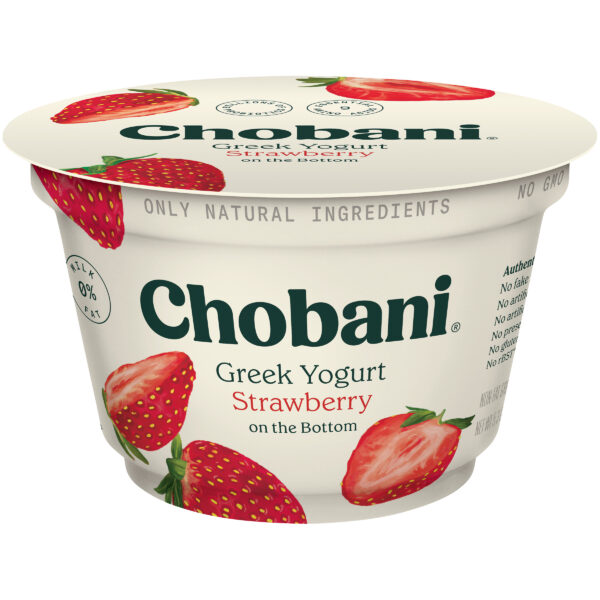 Chobani Nonfat Greek Yogurt Strawberry on the Bottom 5.3oz