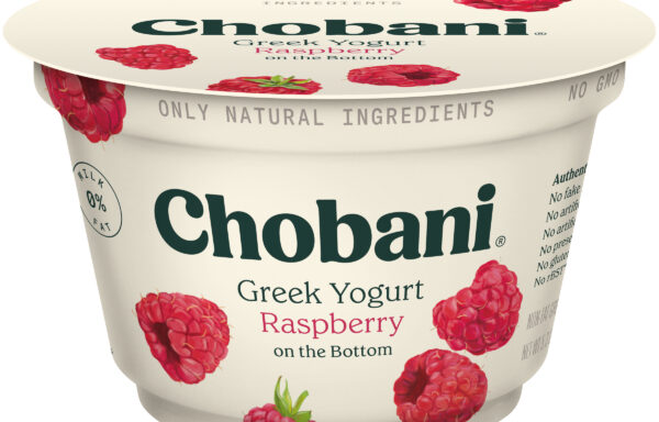 Chobani Nonfat Greek Yogurt Raspberry on the Bottom 5.3oz