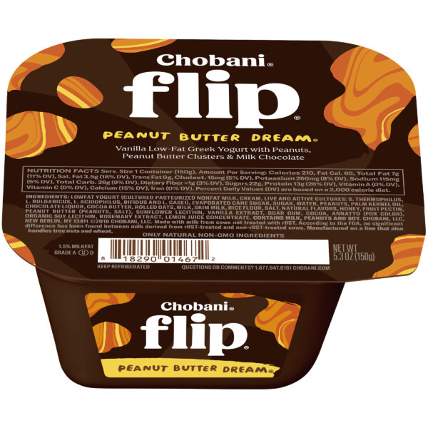 Chobani Flip Lowfat Greek Yogurt Peanut Butter Dream 4.5oz