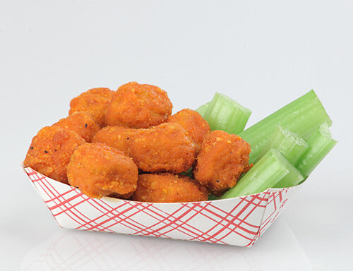 Tyson Fully Cooked Whole Grain Breaded Hot & Spicy Popcorn Chicken Bites Chicken Chunks CN, 0.275 oz.
