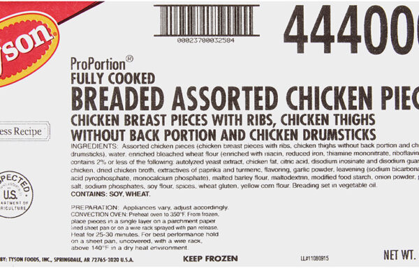 Tyson ProPortion Timeless Recipe Fully Cooked Breaded, Assorted Chicken Pieces