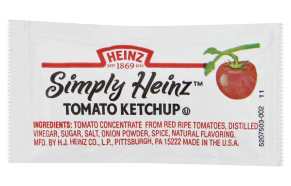 Simply Heinz Single Serve Ketchup, 1000 ct Casepack