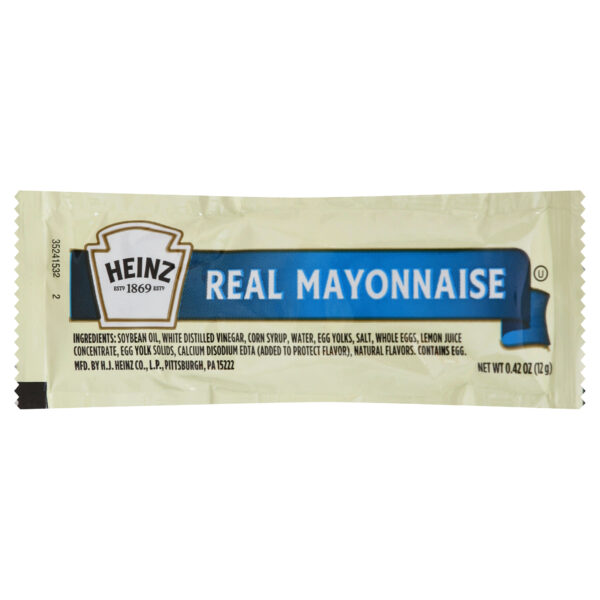 Heinz Real Mayo Mayonnaise Single Serve Packets, 200 ct Casepack