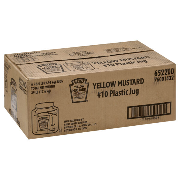 Heinz Bulk Yellow Mustard, 6 ct Casepack, 6.5 lb Jugs