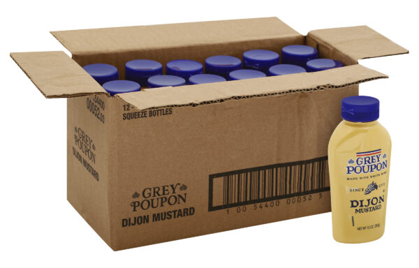 Grey Poupon Dijon Mustard Squeeze Bottle, 12 ct Casepack, 10 oz Bottles