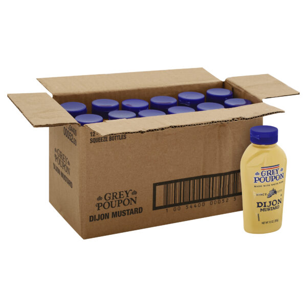 Grey Poupon Dijon Mustard Squeeze Bottle, 12 ct Casepack, 10 oz Bottles