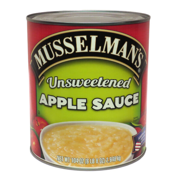 MUSSELMAN’S Unsweetened APPLE SAUCE – 6/104 Oz Cans