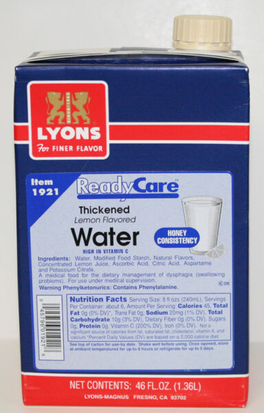 RC LEMON FLAVORED THICKENED WATER – HONEY