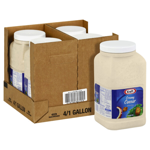 KRAFT Creamy Caesar Salad Dressing, 1 gal. Jugs (Pack of 4)