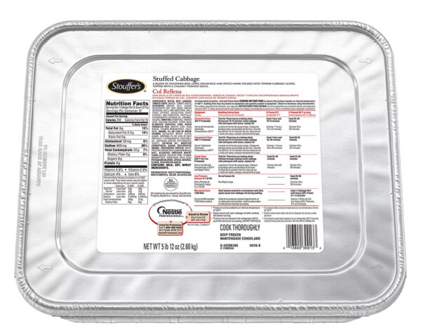 Stouffer’s Stuffed Cabbage 4 x 92 ounces, tray